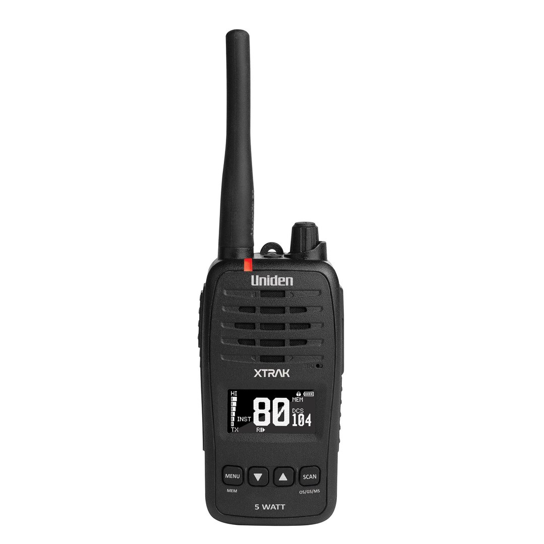 Uniden 5 Watt Waterproof Smart UHF Handheld Radio - Tradies Pack XTRAK50-2TP