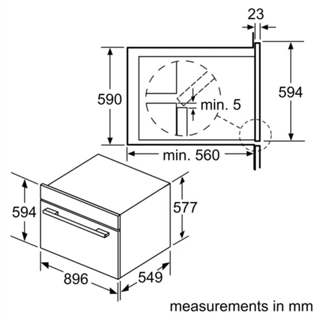 Bosch Serie 6 Builtin oven 90 cm Black VBD578FB0 Buy Online with
