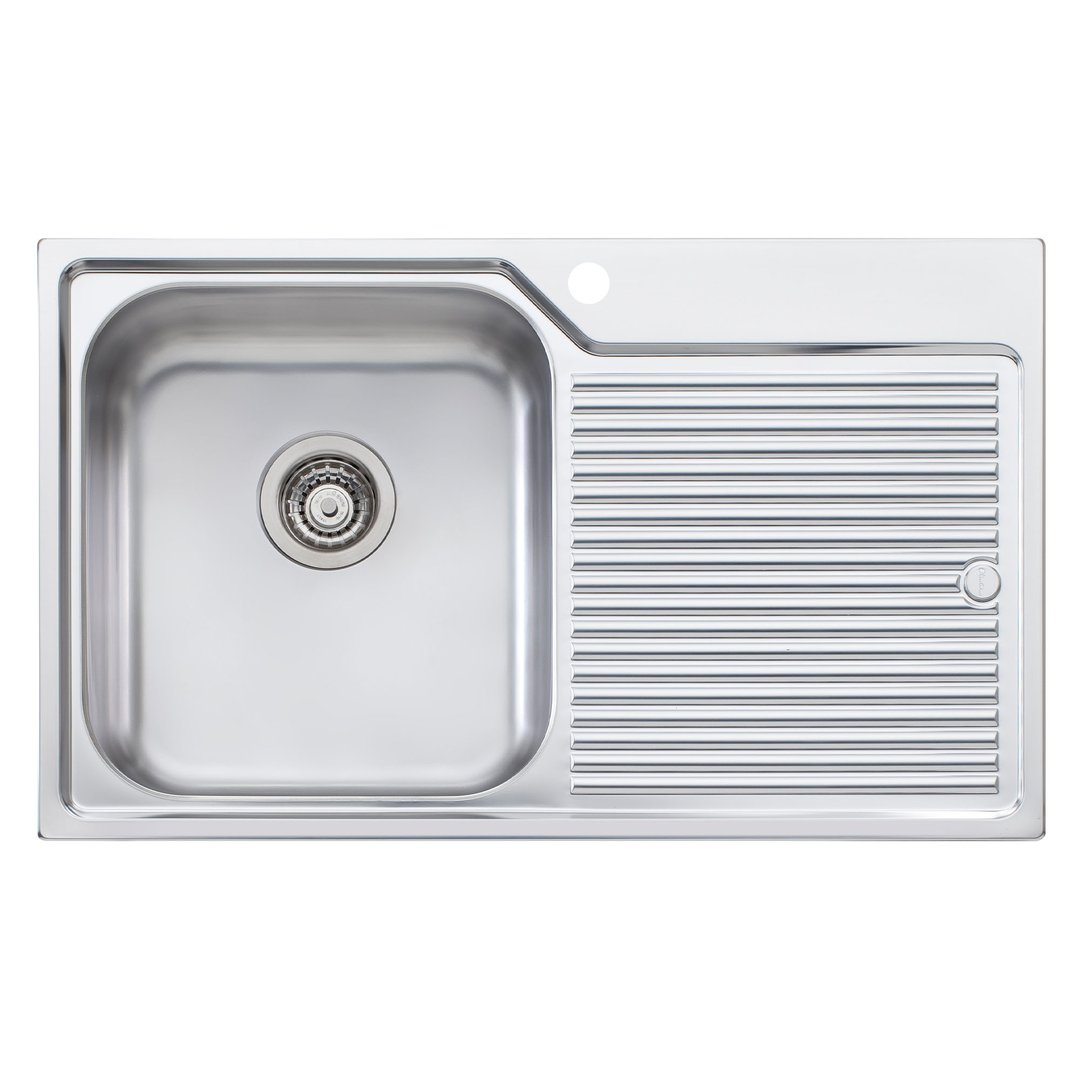 Oliveri Nu-Petite Single Left Hand Bowl Topmount Sink With Drainer NP621