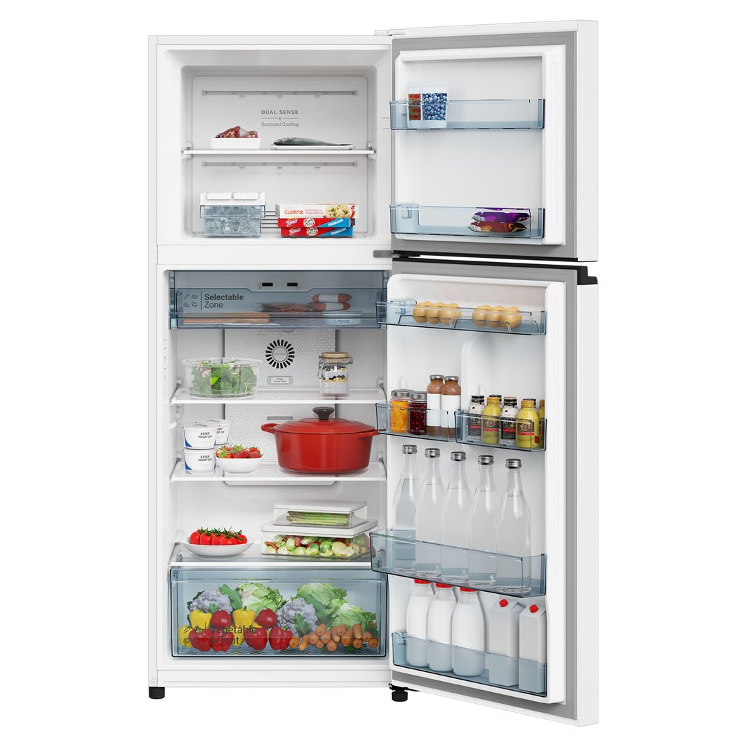Hitachi 374L White Top Mount Fridge HRTN6408SPWHAU