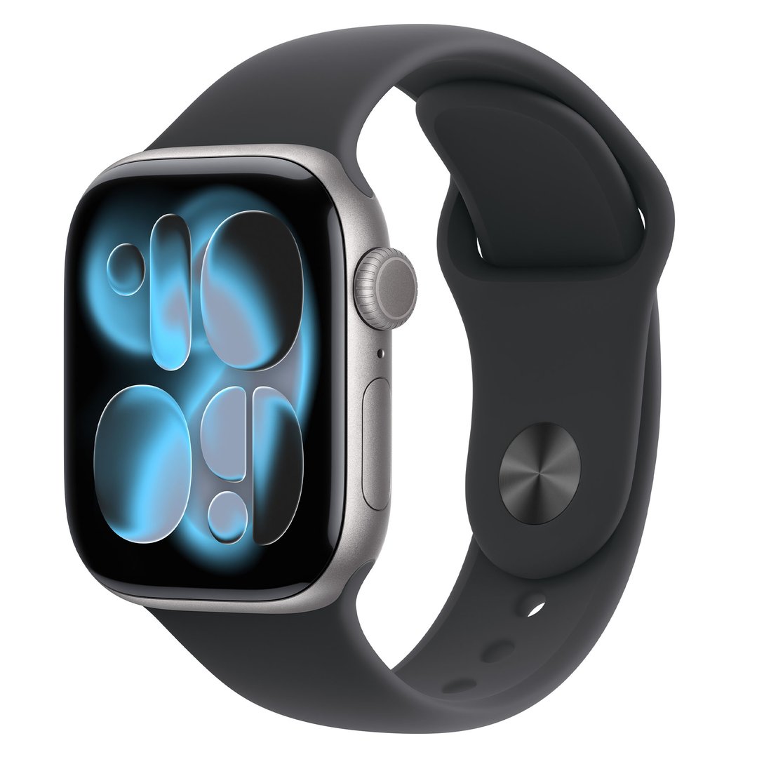 Apple Watch Series 11 42mm Space Grey Aluminium Case GPS + Cellular Sport Band (M/L) (Black) MF8C4X/A