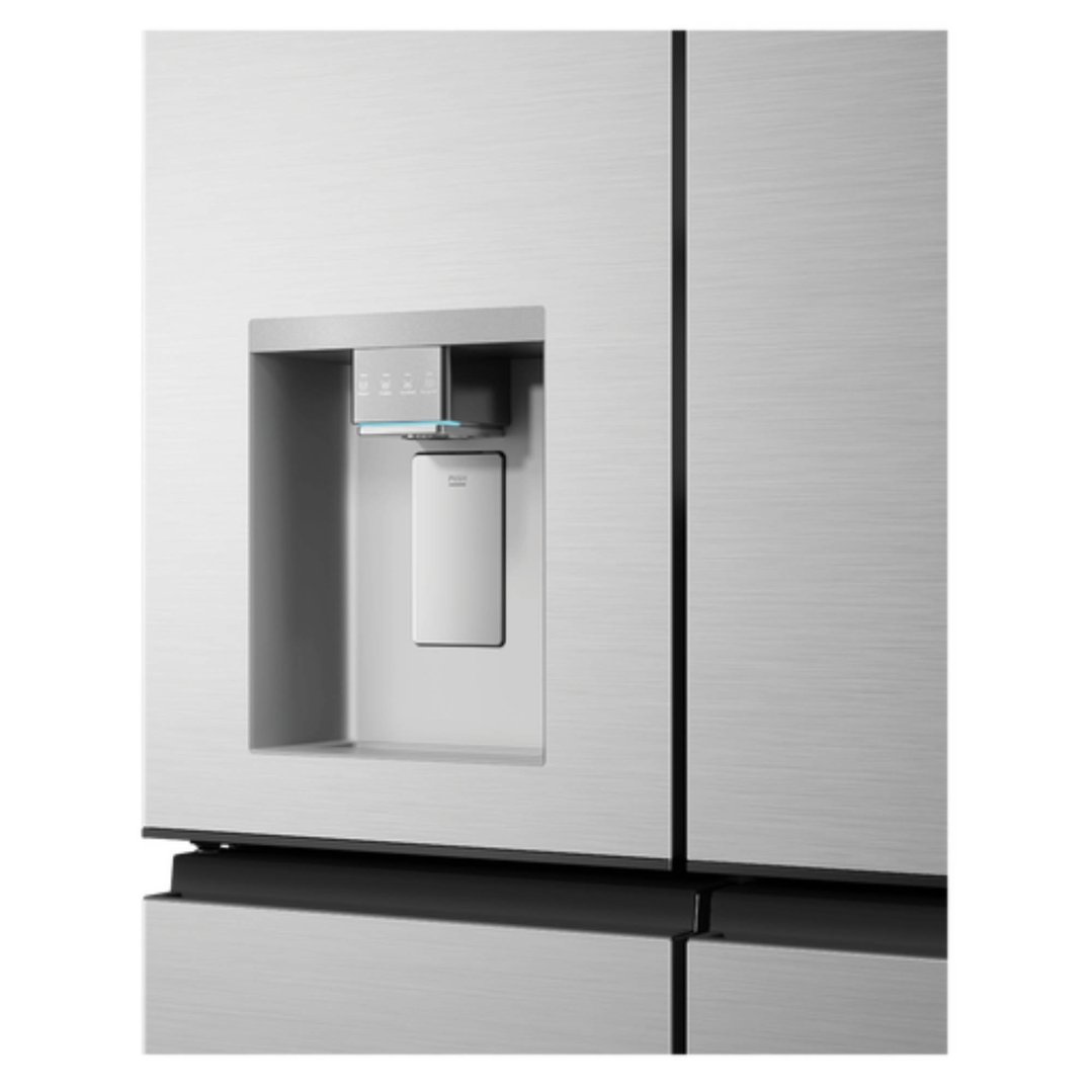 Haier 624L, Quad Door Refrigerator Freezer, Ice & Water, Plumbed, Satina HRF690YZS