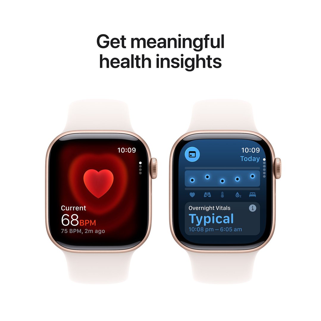 Apple Watch Series 11 42mm Rose Gold Aluminium Case GPS Sport Band (M/L) (Light Blush) MEU44X/A