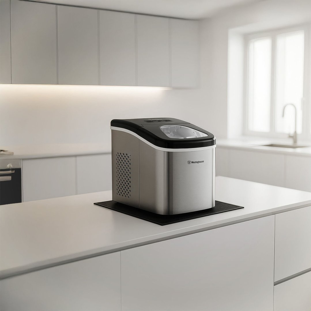 Ice maker on a kitchen island in a modern kitchen setting