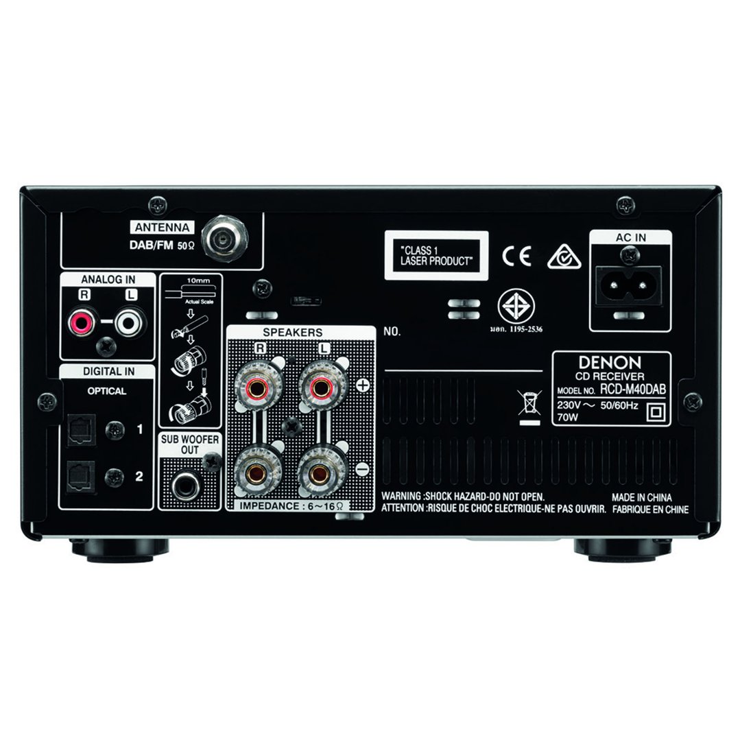 Denon D-M41 Hi-Fi System with CD and Bluetooth. D-M41DABBKEAU