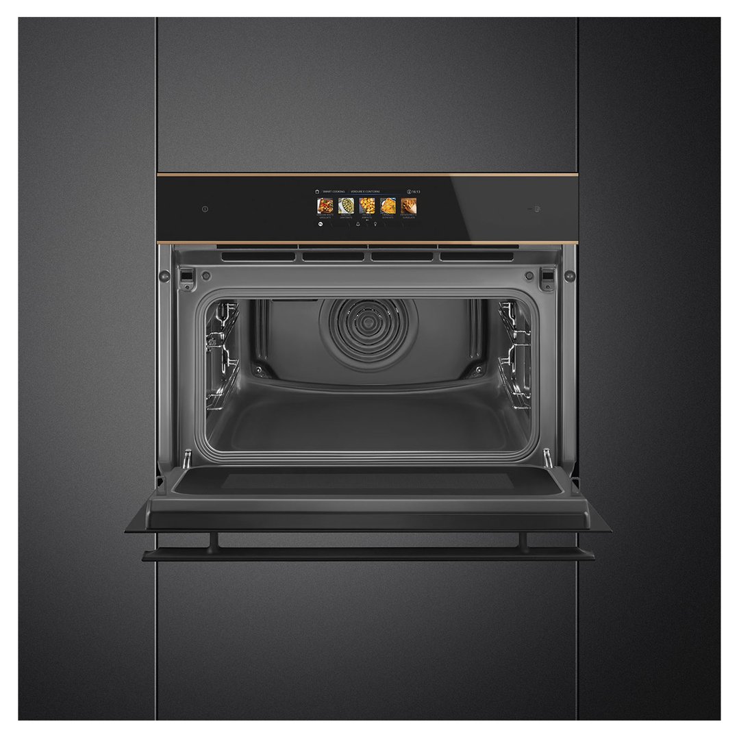Smeg 60cm Compact Dolce Stil Novo Combi Microwave Oven SOA4606WM2PNR