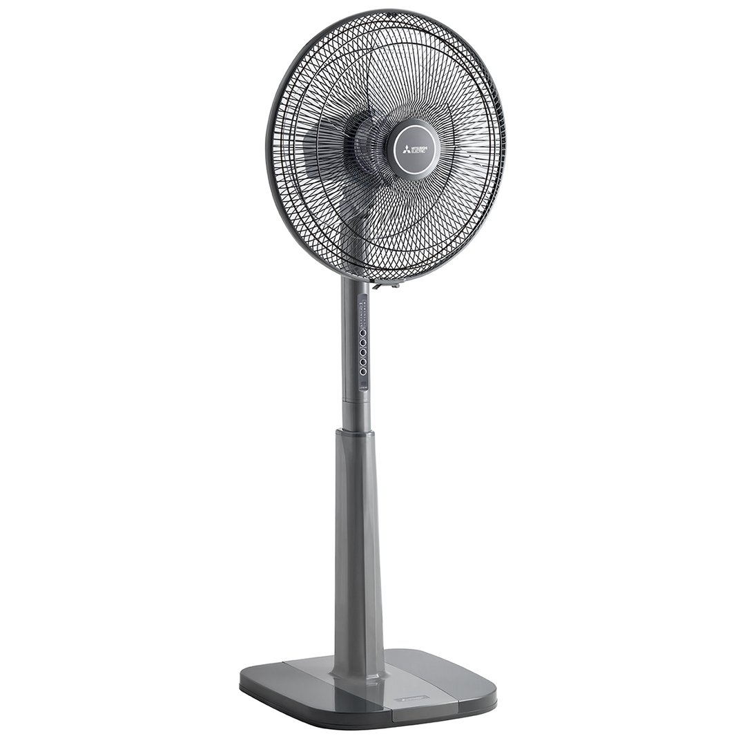 Mitsubishi Electric 40cm Pedestal Fan with Remote Classy Grey
