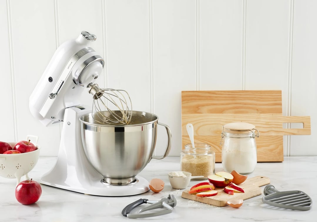 Kitchenaid KSM195 4.8L Artisan Stand Mixer White 5KSM195PSAWH