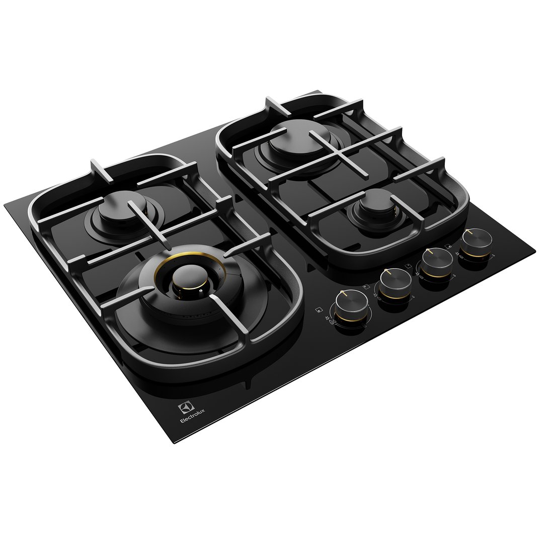 Electrolux 60cm UltimateTaste 500 4 Burner Gas Cooktop Black Ceramic Glass. EHG645BE