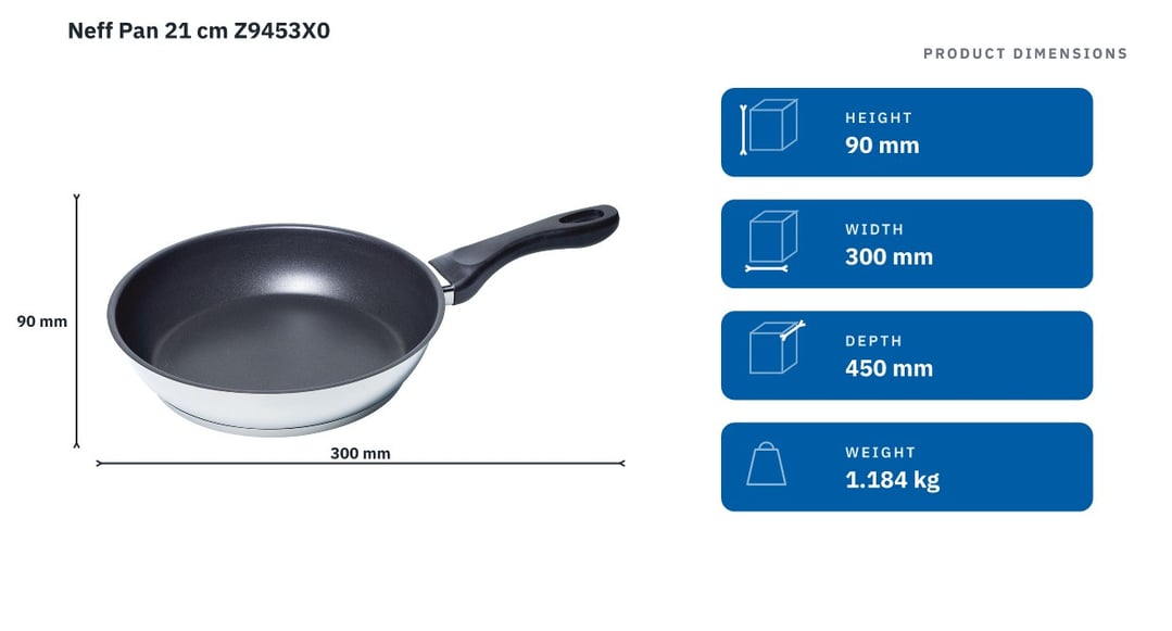 Neff Pan 21 cm Z9453X0 — product dimensions