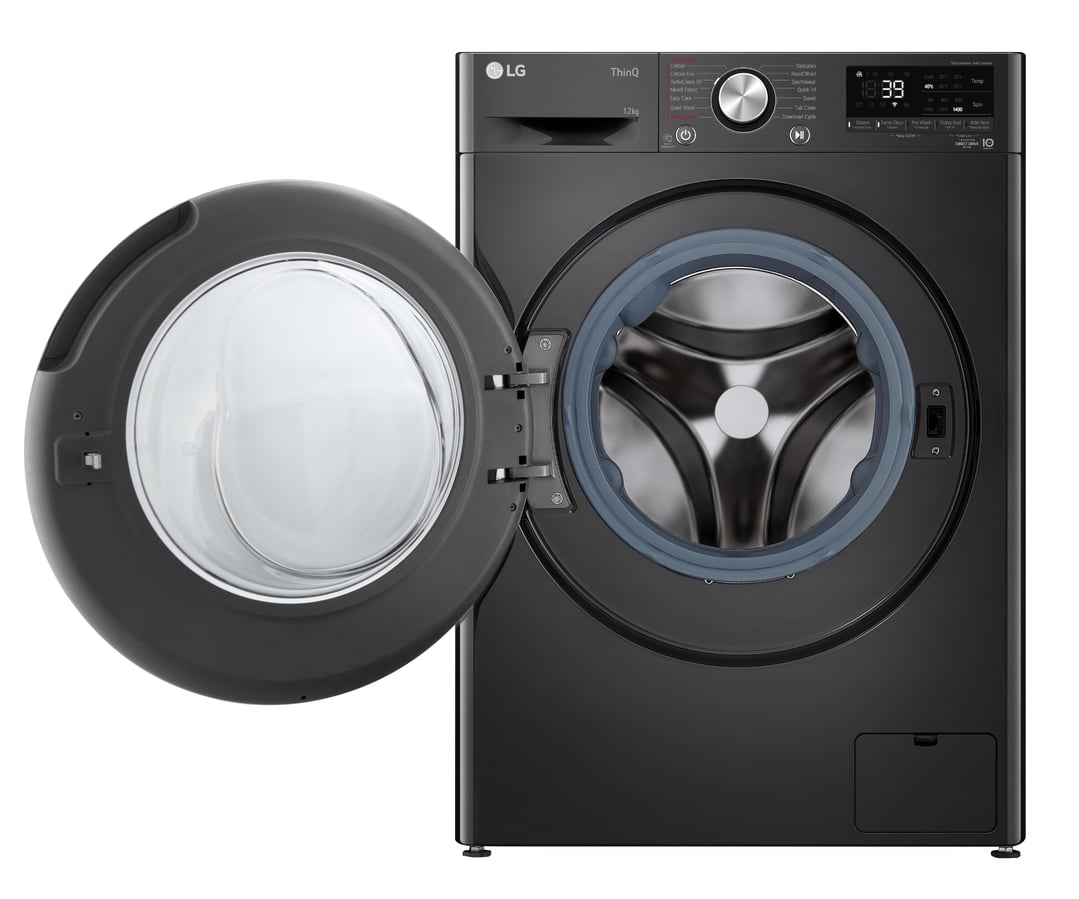 LG 12kg Black Front Load Washing Machine WV9-1412B