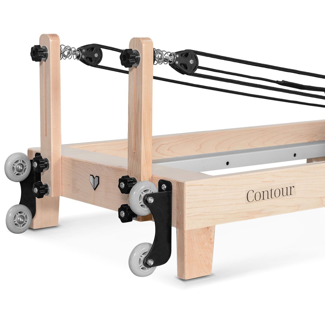 Lifespan Fitness Contour Folding Wooden Pilates Reformer Machine - Black LFRF-CONTFLD2