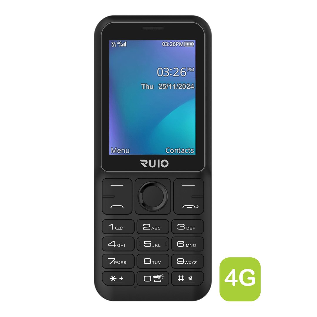 RUIO F286 4G Feature Phone Black RUIOF286