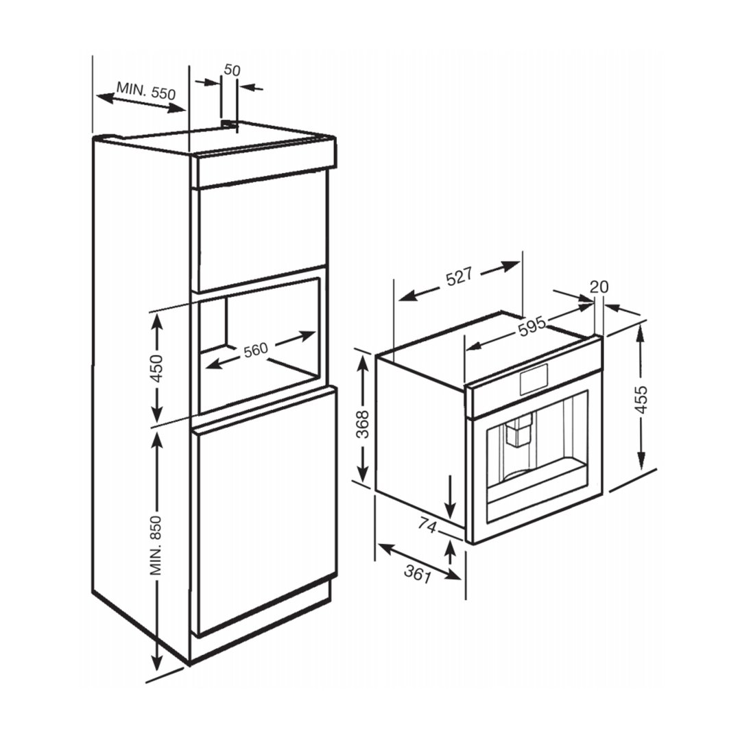 Smeg 45cm Linea Builtin Coffee Machine CMS4101B Buy Online with