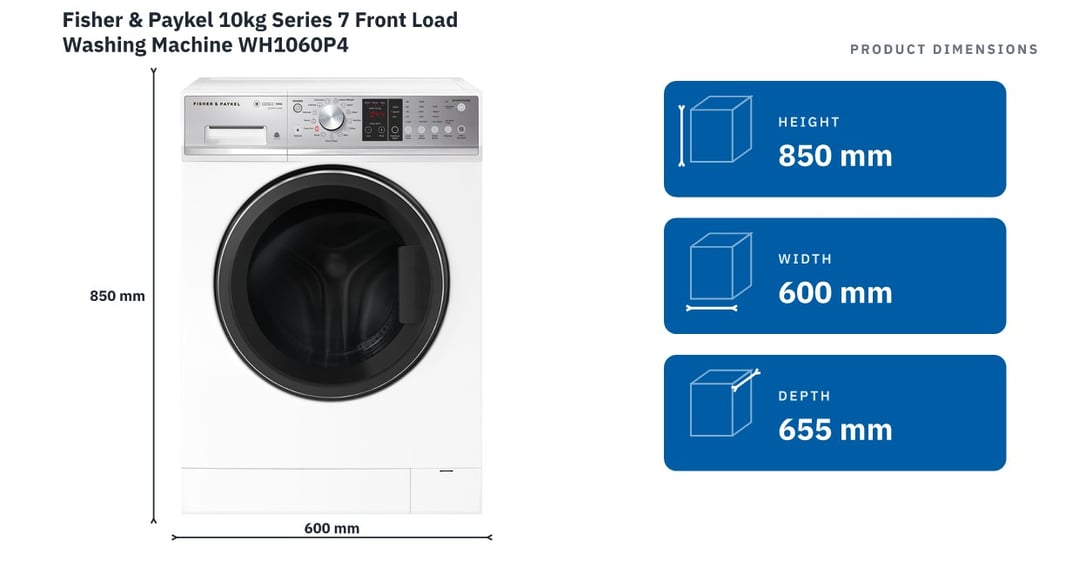 Fisher & Paykel 10kg Series 7 Front Load Washing Machine WH1060P4