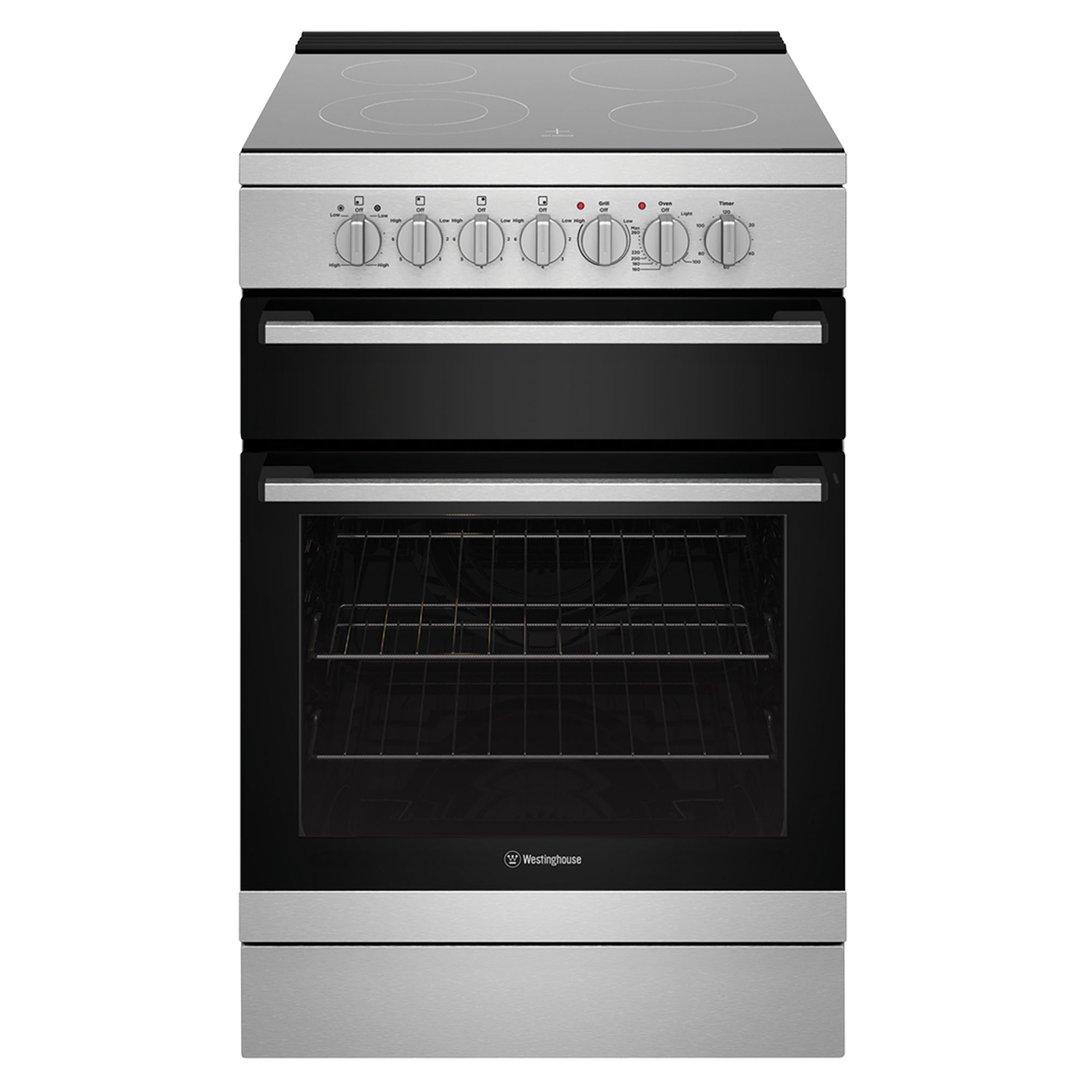 Westinghouse 60cm freestanding electric oven and ceramic cooktop