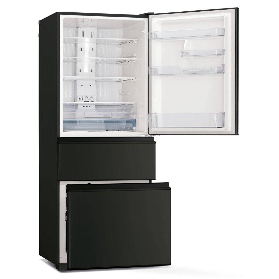 Mitsubishi Electric 450L CX Steel Series Bottom Mount Fridge - Matte Black MR-CX450ER-MB-A