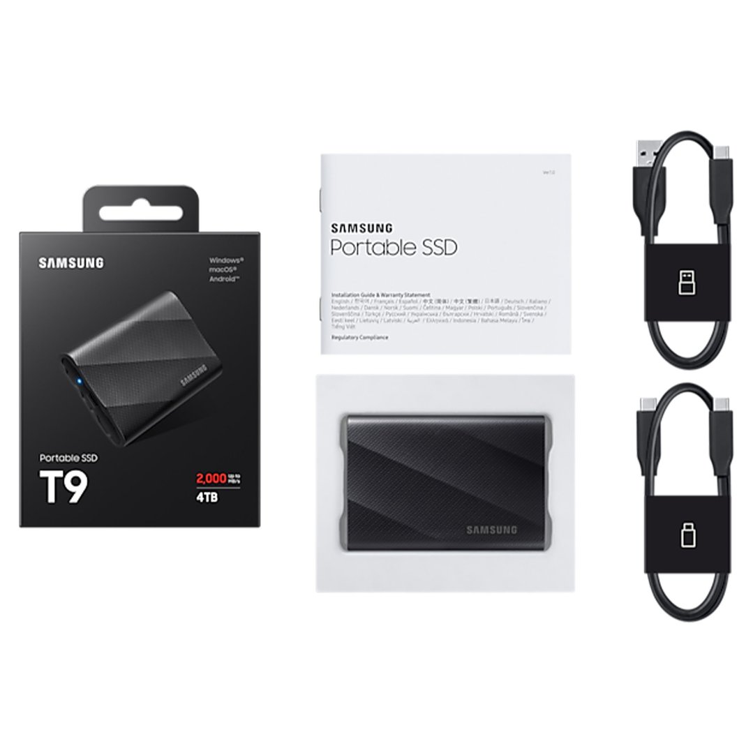 Samsung 4TB Portable SSD T9 Black. MU-PG4T0B