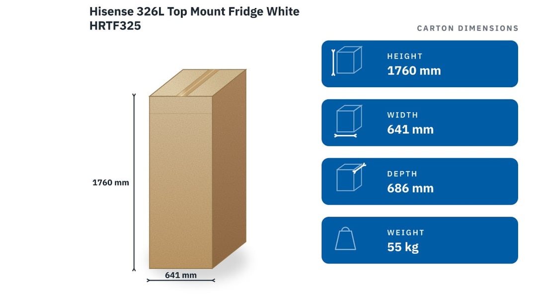 Hisense 326L Top Mount Fridge White HRTF325