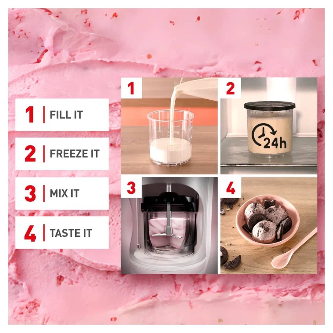 Tefal Dolci Black Knight Ice Cream Maker NQ32IG6048