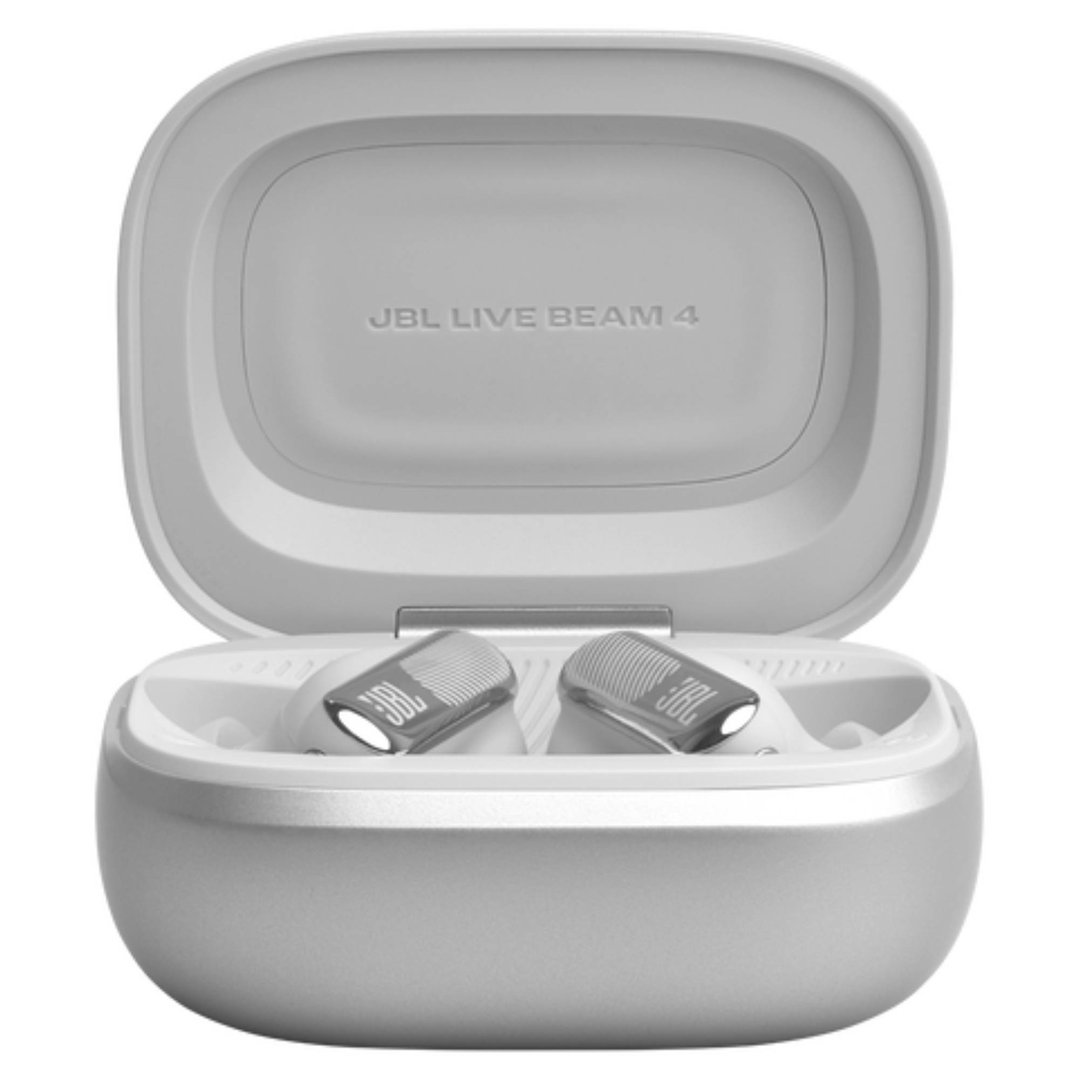 JBL Live Beam 4 True Wireless Noise Cancelling Earbuds - Silver JBLLIVEBEAM4SIL