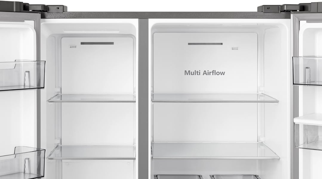 Hisense 649L PureFlat Side by Side Fridge, Silver HRSBS649SW