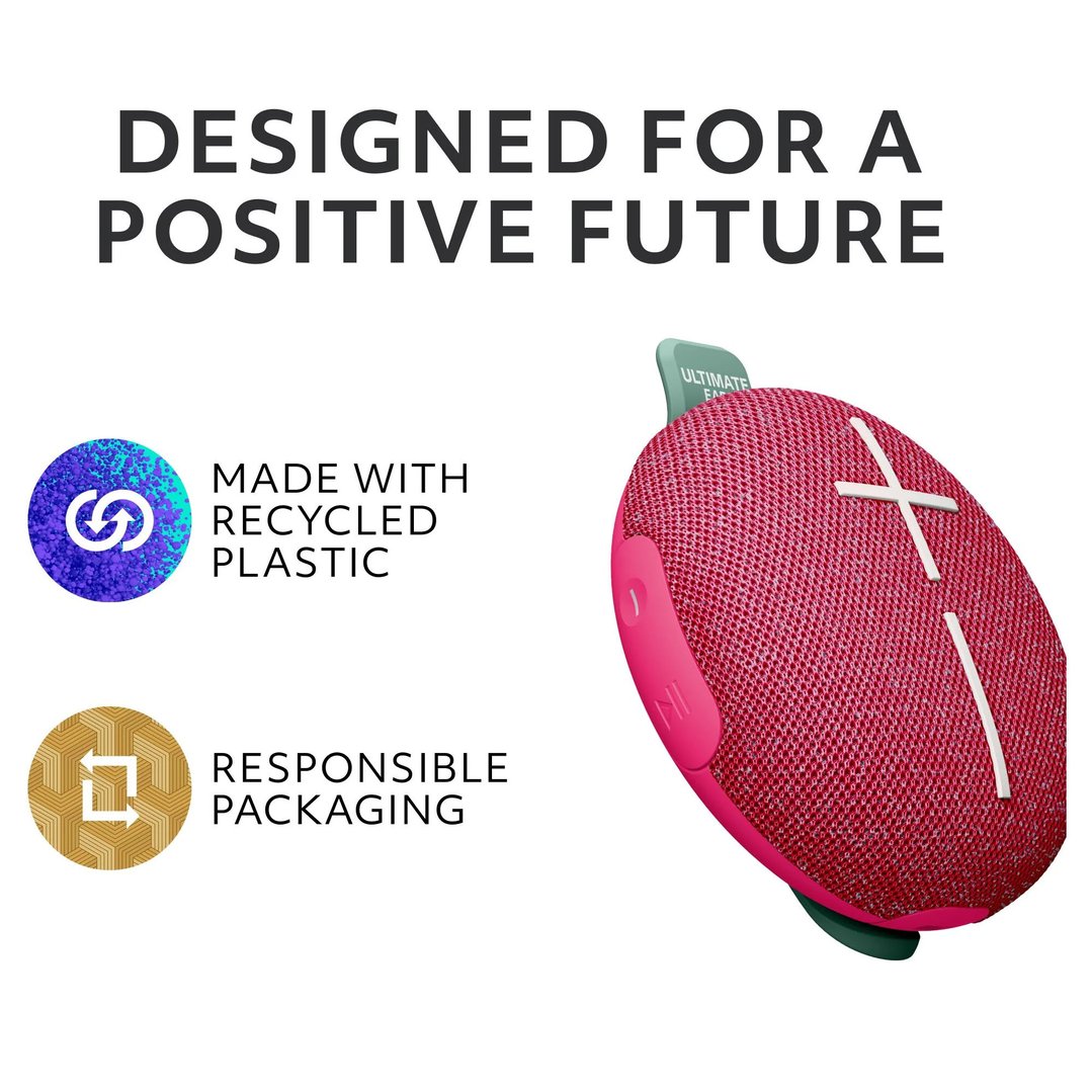 Ultimate Ears MINIROLL Portable Bluetooth Speaker - Pink 984-002036