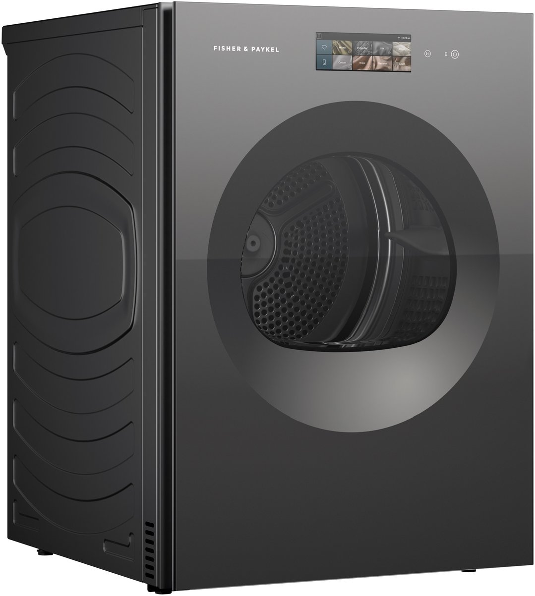 Fisher & Paykel 10kg Series 7, Minimal Heat Pump Dryer, Woolmark Black, Grey Glass DH1060MZB5