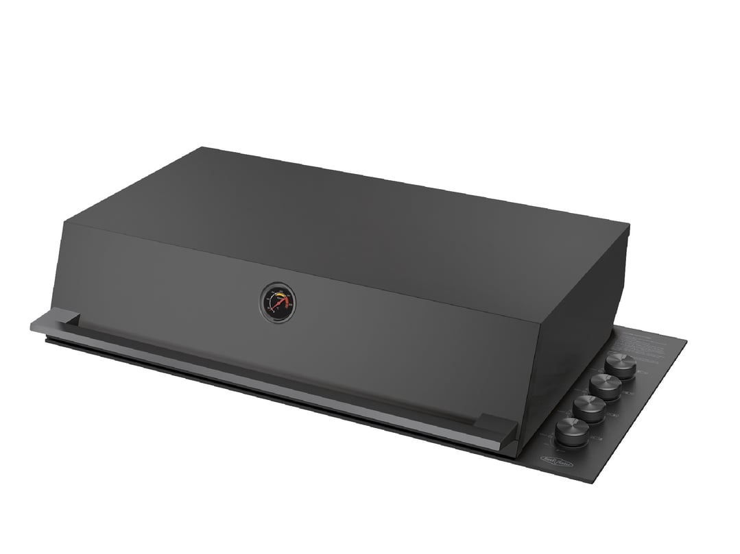 Beefeater 6-Burner Built In Gas BBQ with Hood, Colour Matched to COLORBOND® Steel Monument® Finish - ProLine Series BSH158DB