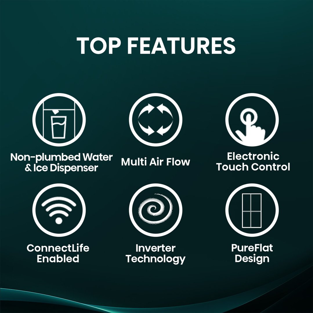 Hisense 632L Side by Side Black Fridge HRSBS633BW