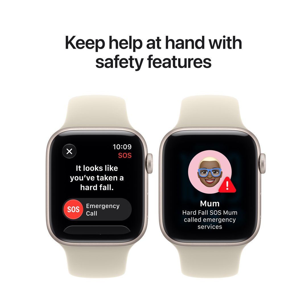Apple Watch SE 3 GPS + Cellular 44mm Starlight Aluminum Case with Sand Sport Band - M/L MJLN4X/A