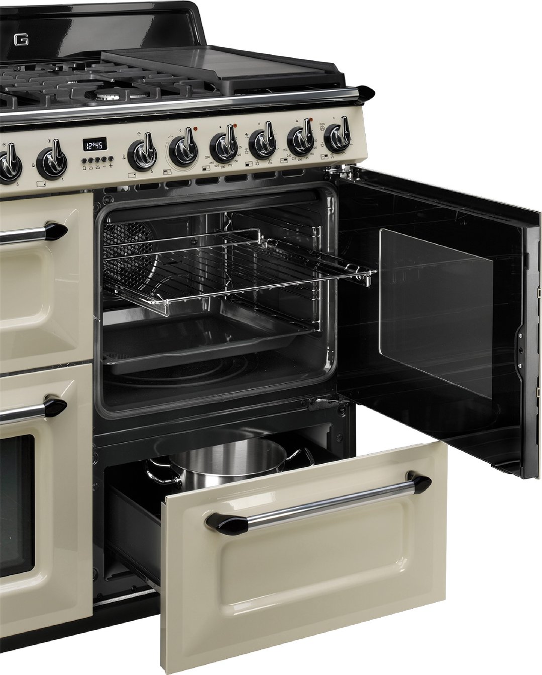 Smeg 110cm Victoria Aesthetic Freestanding Dual Fuel Oven/Stove TRA4110P