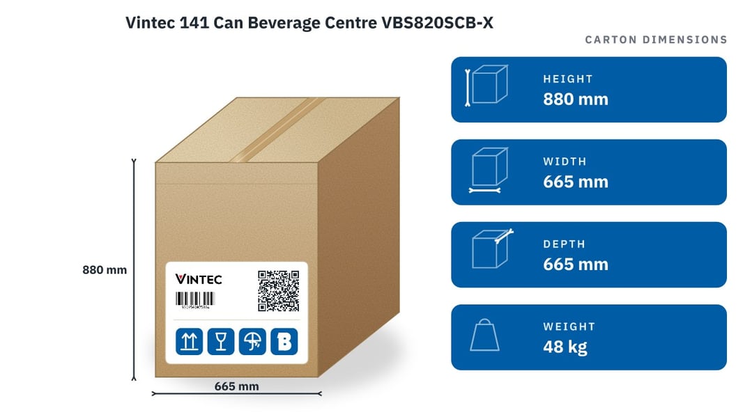 Vintec 141 Can Beverage Centre VBS820SCB-X