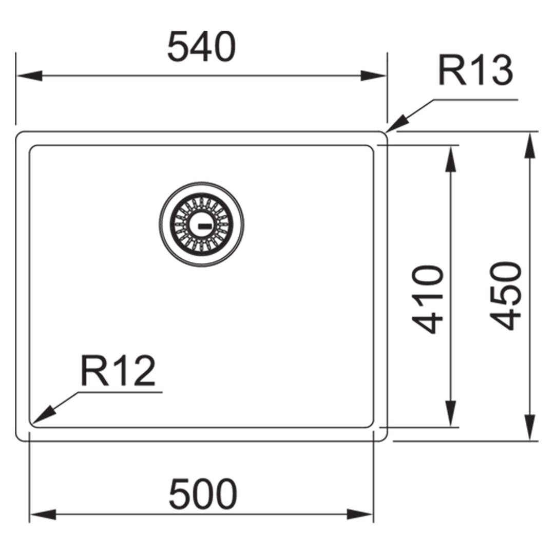 Franke Mythos Masterpiece Single Bowl Anthracite Sink BXM210-50AN