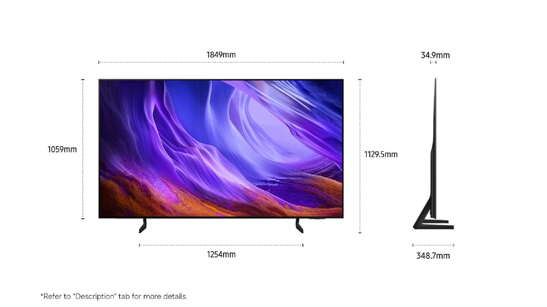 Samsung 83" OLED S85H 4K Smart AI TV 2026 QA83S85HAEXXY