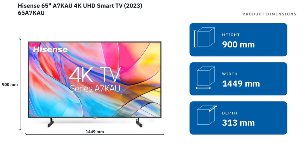 Hisense 65" A7KAU 4K UHD Smart TV (2023) 65A7KAU
