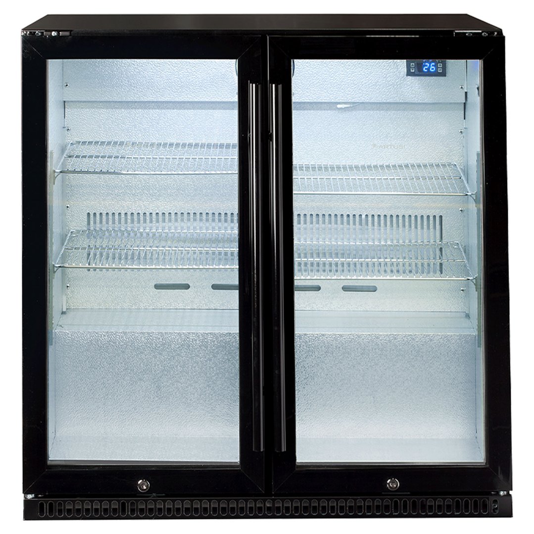 Artusi 190L Double Door Outdoor Beverage Centre Black AOF2B
