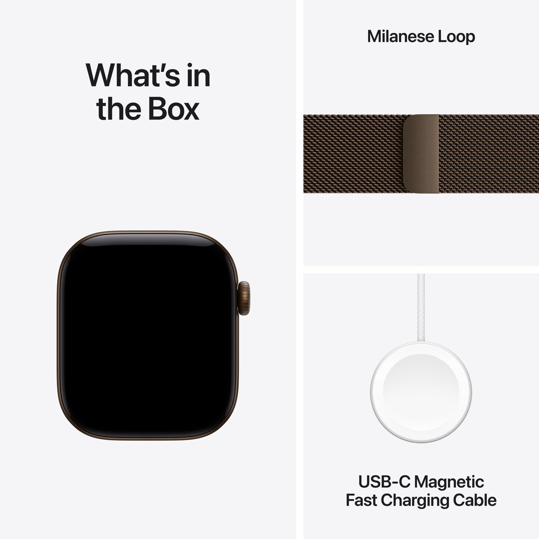 Apple Watch Series 12 GPS 42mm Dark Bronze Aluminum Case with Dark Bronze Milanese Loop MKDC4X/A