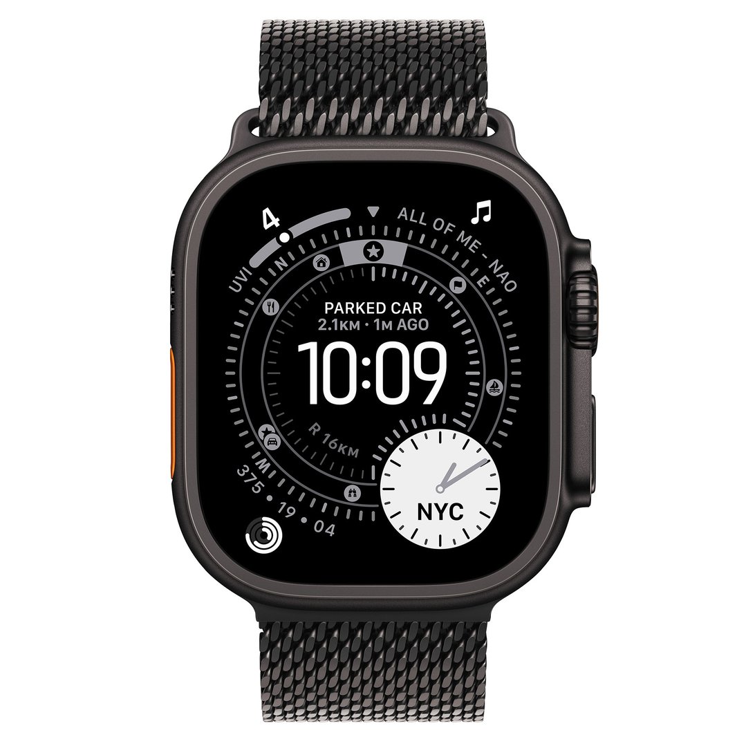 Apple Watch Ultra 3 49mm Black Titanium Case GPS + Cellular Milanese Loop (Large) MF1T4X/A