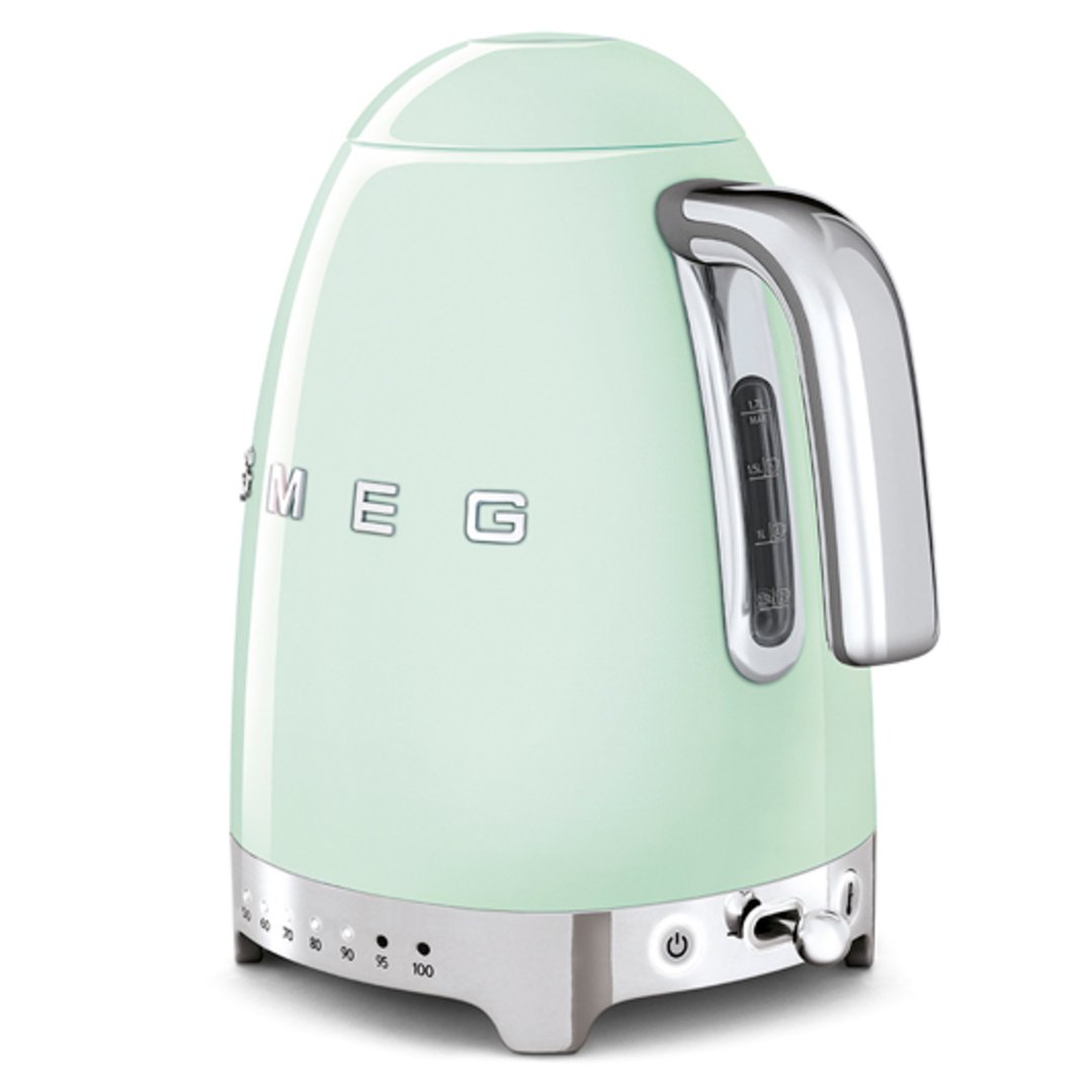 Smeg Retro Style Aesthetic Electric Kettle Pastel Green KLF04PGAU