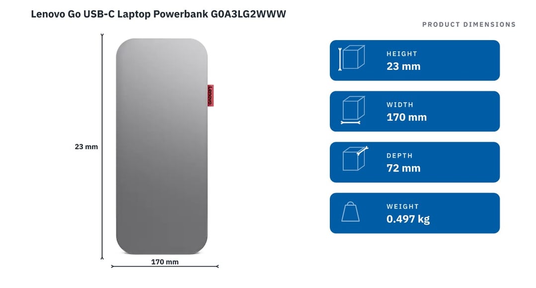 Lenovo Go USB-C Laptop Powerbank G0A3LG2WWW