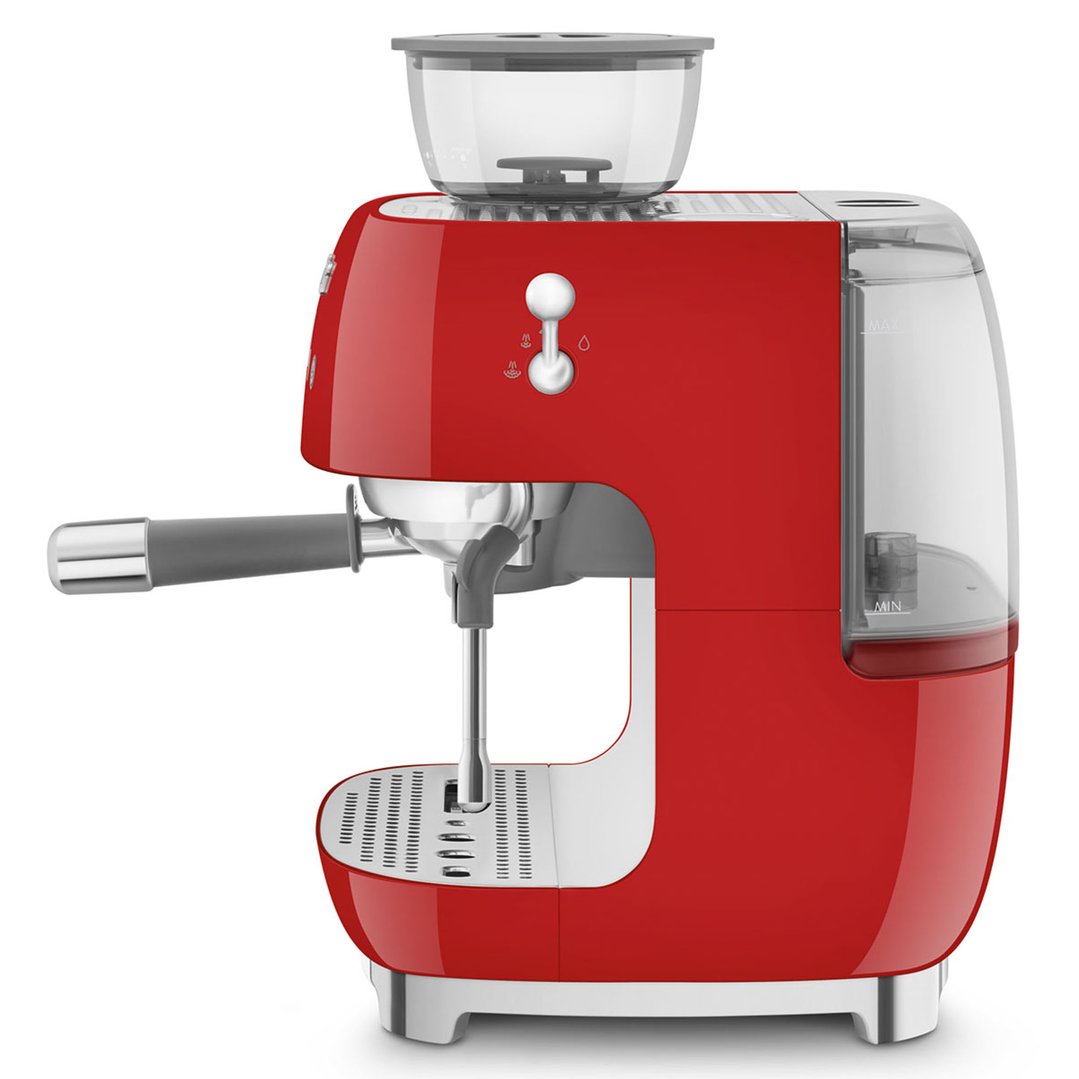 Smeg Espresso Coffee Machine - Red EGF03RDAU