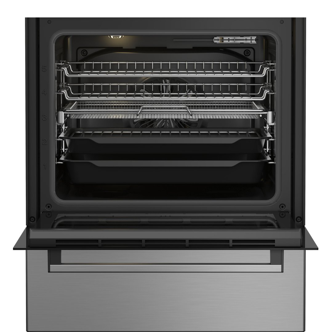 Beko Aeroperfect 60cm Freestanding Cooker with SteamAdd & Airfry and Ceramic Cooktop - Stainless Steel BFCB60VMX