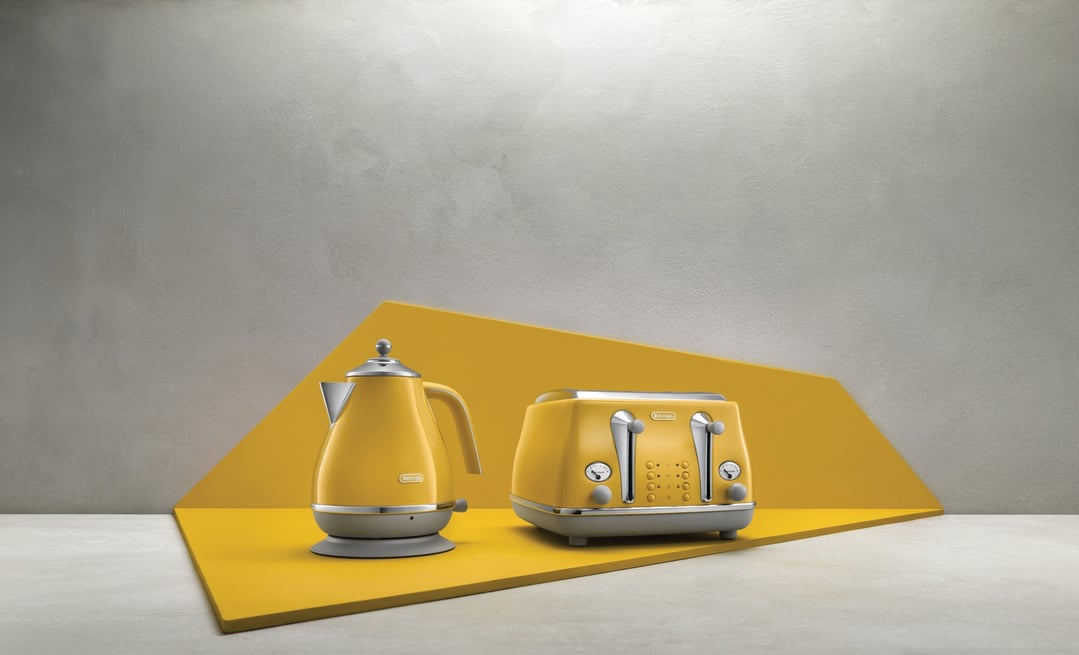 Delonghi Icona Capitals 4 Slice Toaster New York Yellow CTOC4003Y