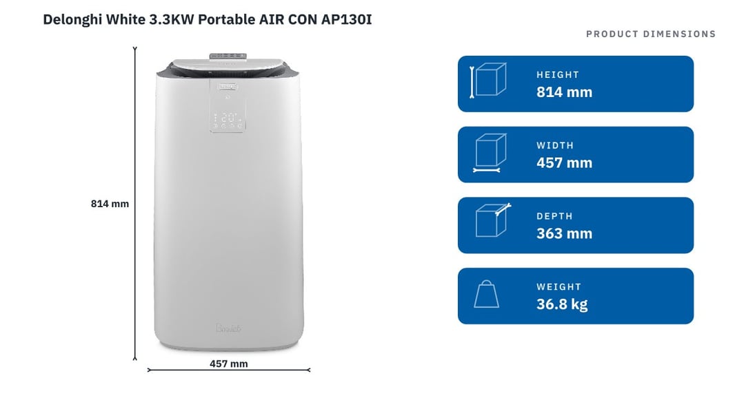 Delonghi 3.3kW Pinguino Gentle Jet with Inverter Technology AP130I