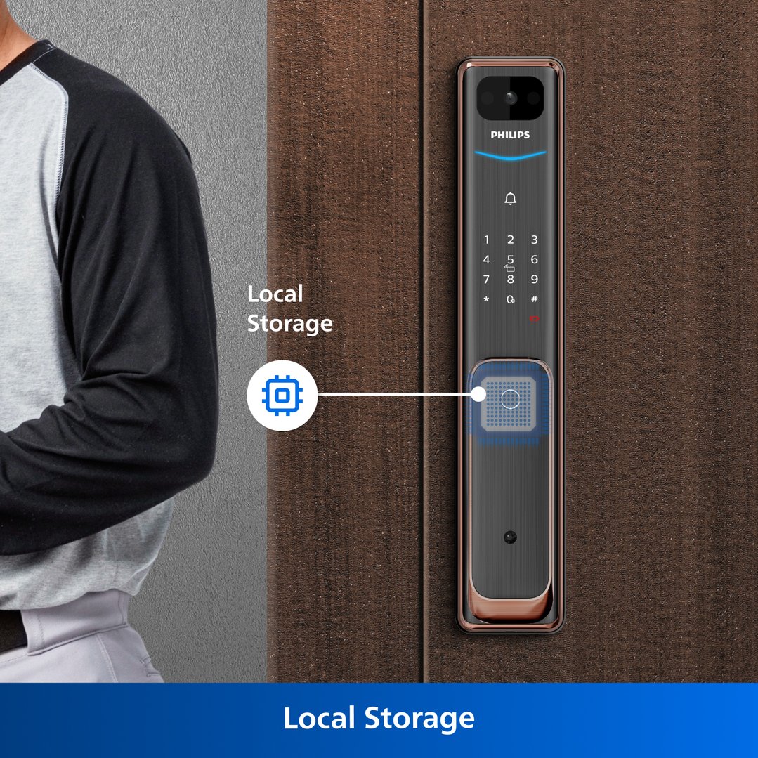 Philips Smart Wi-Fi Remote Video Intercom Mortise Door Lock - Copper ALPHA-VP-5HWS-C