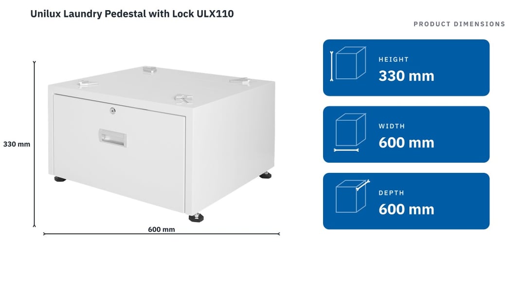 Unilux Laundry Pedestal with Lock ULX110