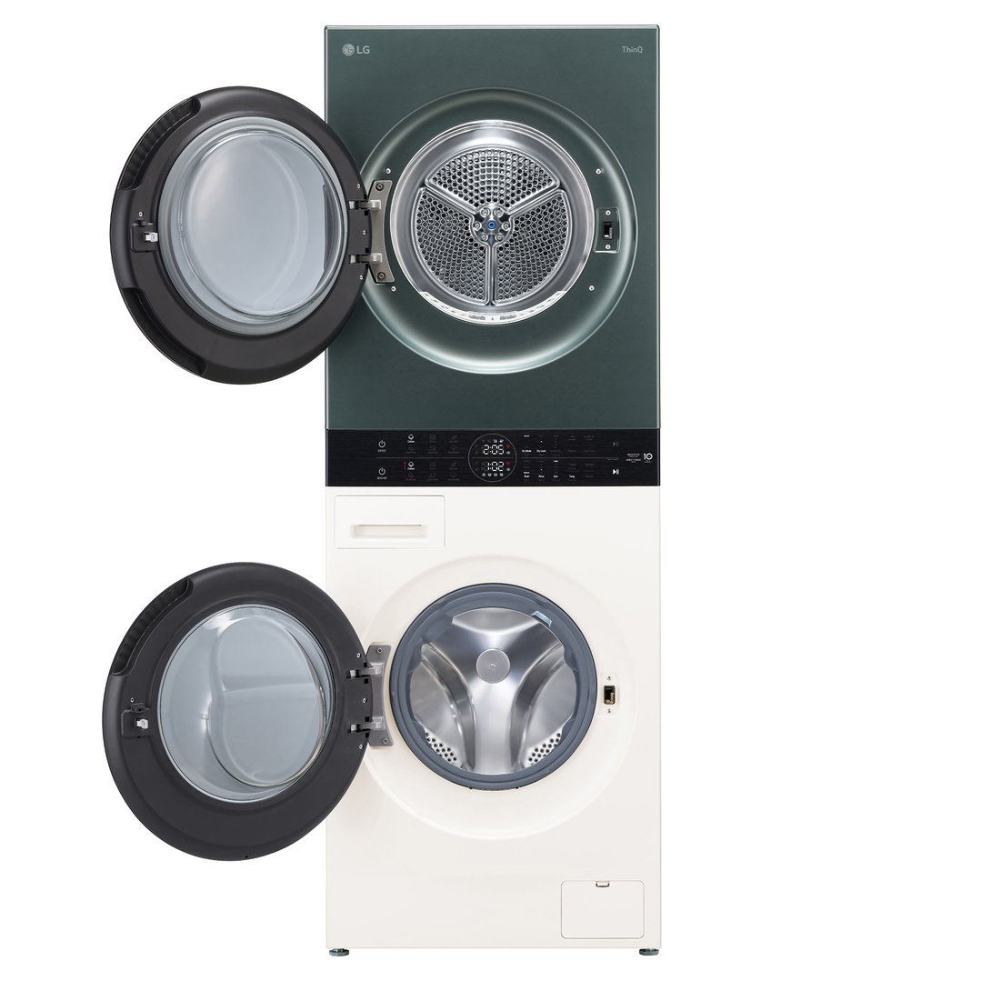 LG 12/9kg WashTower™ All-In-One Stacked Washer Dryer in Forest Green / Beige WWT-1209FGB
