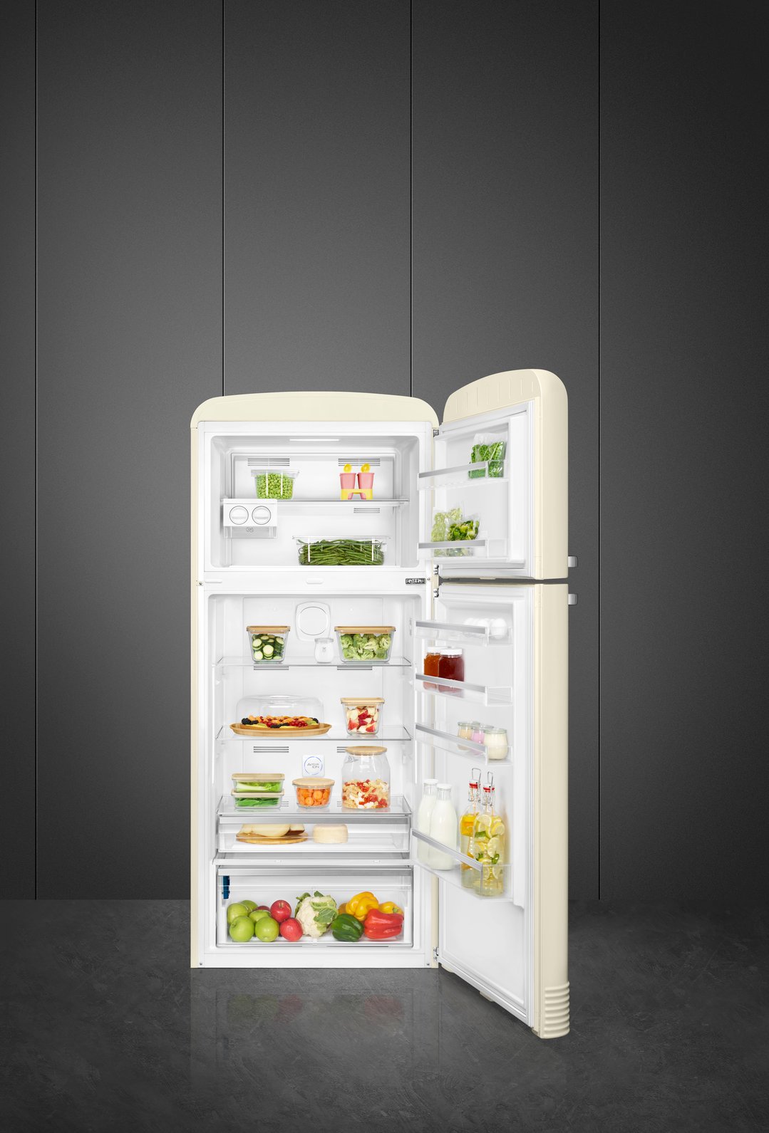 Smeg FAB 50 50’S Style Retro Refrigerator, Right Hand - Cream FAB50RCR5AU