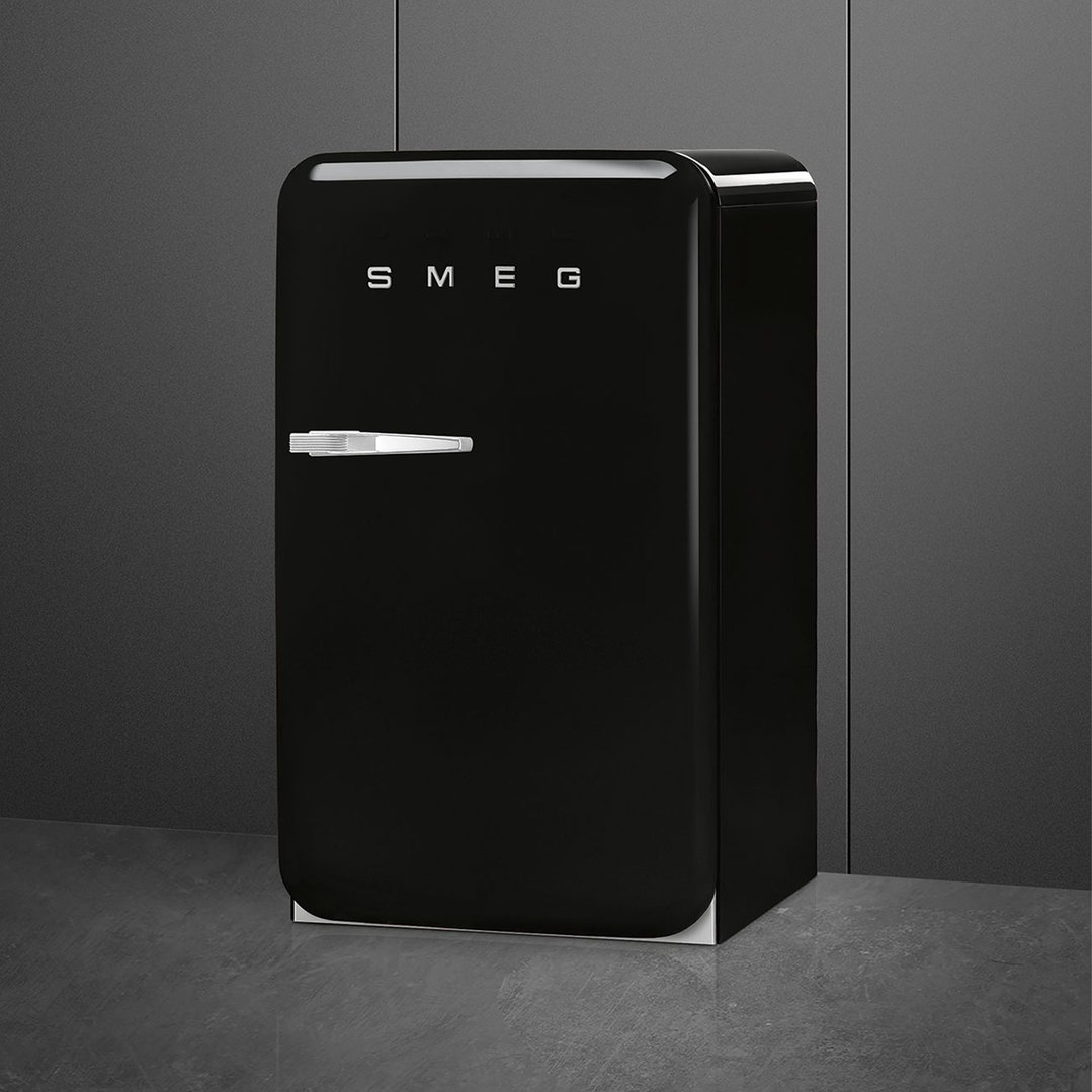 Smeg FAB 10 50's Style Retro Refrigerator, Happy Bar, Right Hand - Black FAB10HRBL5AU